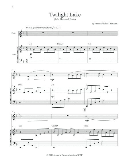 Twilight Lake Flute Piano Page 2