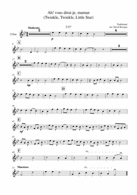 Twinkle Twinkle Little Star Flute Quartet Easy Page 2