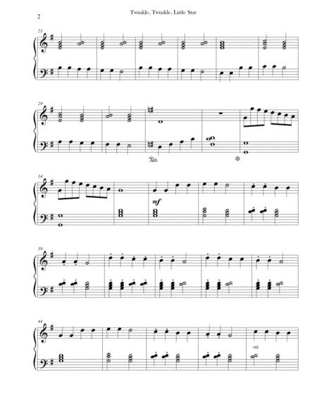 Twinkle Twinkle Little Star Intermediate Piano Minor Major Page 2