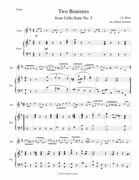 Two Bourrees For Horn Piano Page 2