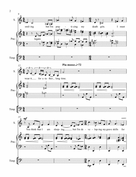 Two Songs Of Death For Mezzo Soprano Piano And Timpani Page 2