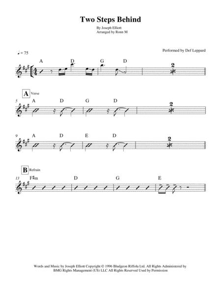 Two Steps Behind Performed By Def Leppard Page 2