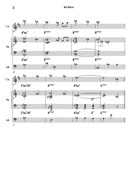 Ugly Beautyt Monk Score And Individual Parts Tenor Sax Piano Bass Page 2