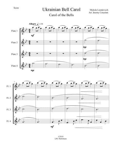 Ukrainian Bell Carol For Flute Quartet Page 2