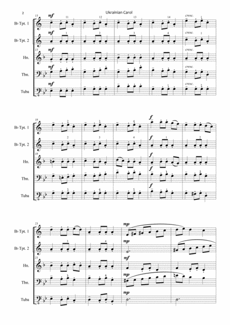 Ukrainian Carol Brass Quintet Page 2