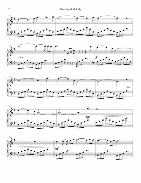 Unchained Melody In G For Lever Harp Page 2