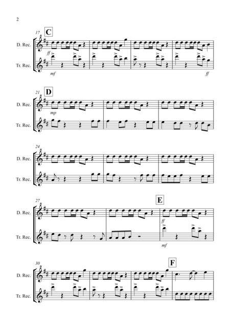 Under Pressure For Recorder Duet Page 2