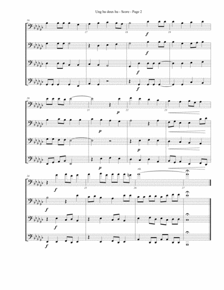 Ung Hu Deux Hu For Trombone Or Low Brass Quartet Page 2