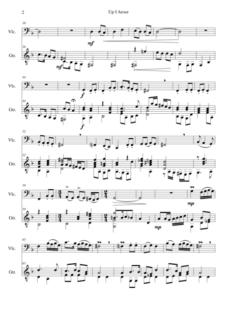 Up I Arose In Verno Tempore For Cello And Guitar Page 2