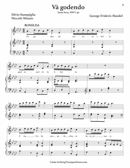 V Godendo Transposed To A Flat Major Page 2