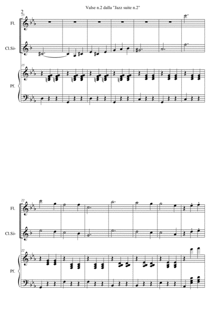 Valse 2 From Jazz Suite N 2 For Trio Flute Clarinet And Piano Page 2