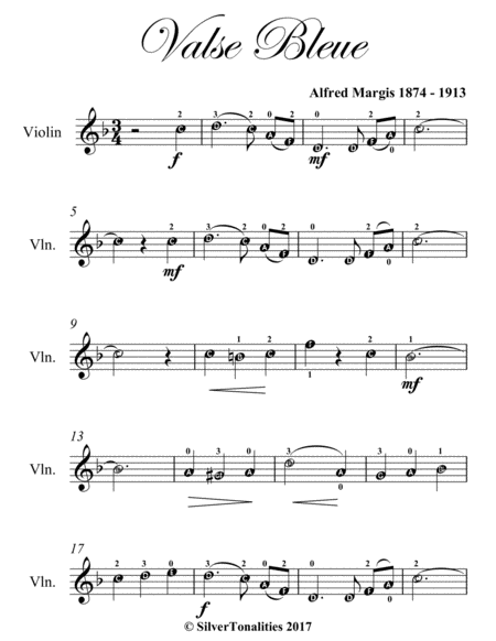 Valse Bleue Easy Violin Sheet Music Page 2