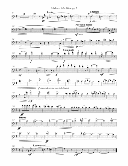 Valse Triste For Euphonium And Piano Arranged By Ralph Sauer Page 2