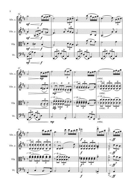 Variation No 18 On A Theme By Paganini For String Quatet Page 2