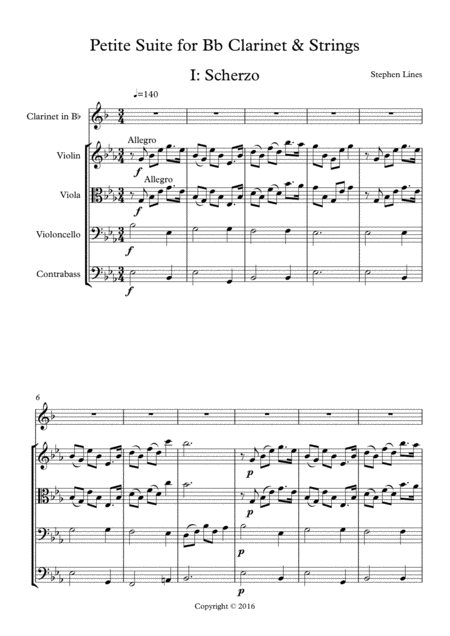 Variations On A Theme For Bb Clarinet And Strings Page 2
