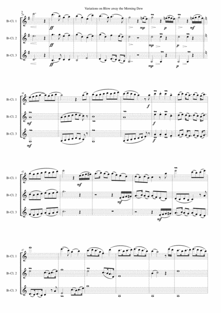 Variations On Blow Away The Morning Dew For 3 Clarinets Page 2