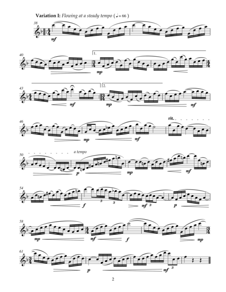 Variations On Debussys The Girl With The Flaxen Hair For Solo Flute Page 2