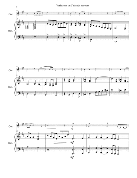 Variations On J Attends Secours For Cor Anglais And Piano Page 2