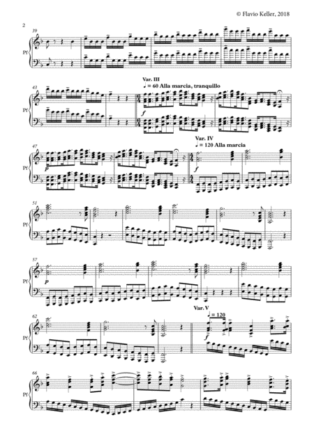 Variations On Oh My Darling Clementine For Piano Page 2