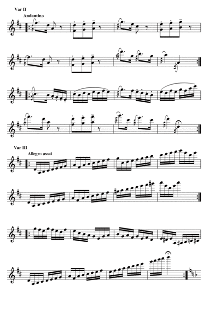 Variations On The Theme From Haydns Surprise Symphony For Solo Violin Page 2