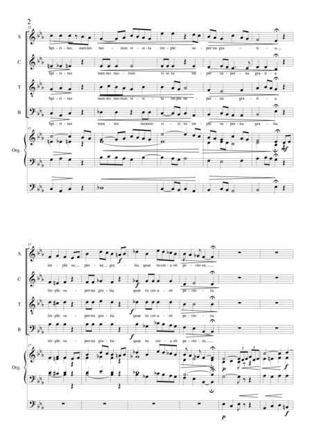 Veni Creator Spiritus Choir Satb And Organ Page 2