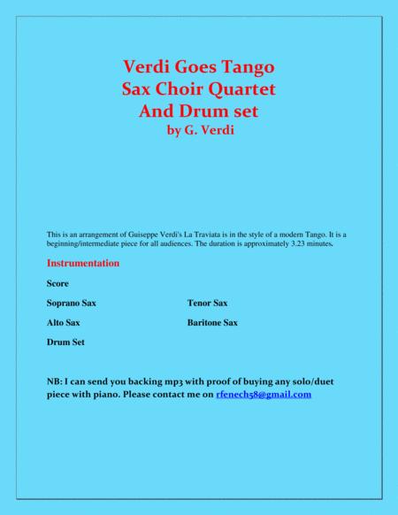 Verdi Goes Tango G Verdi Soprano Sax Alto Sax Tenor Sax And Baritone Sax And Drum Set Page 2