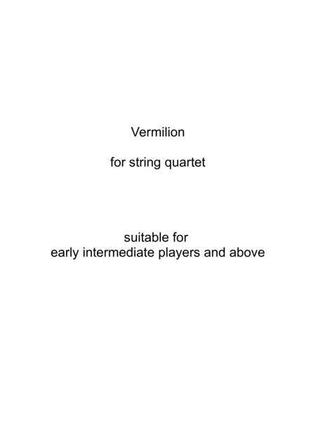 Vermilion For String Quartet Page 2