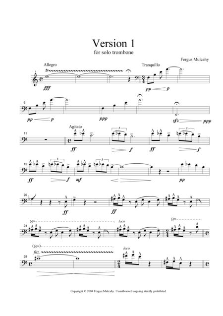 Version 1 For Solo Trombone Page 2