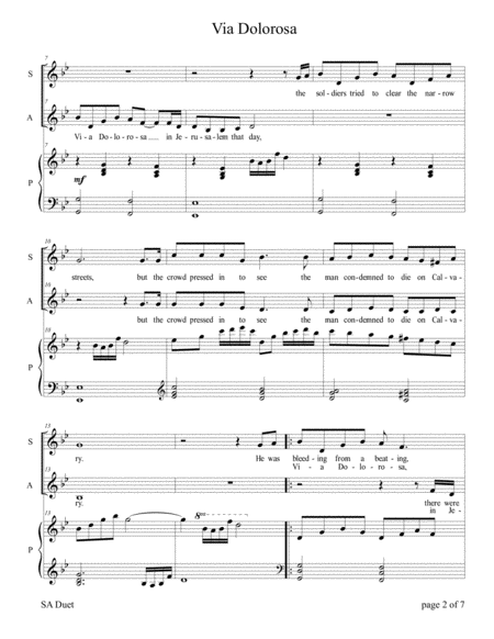 Via Dolorosa For Sa Duet With Piano Accompaniment Page 2