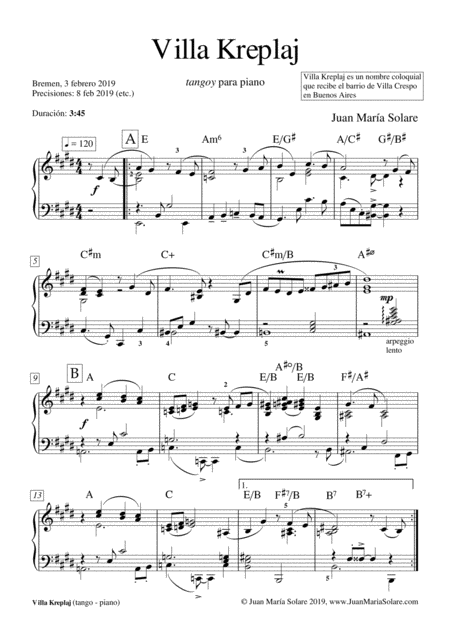 Villa Kreplaj Piano Solo Page 2