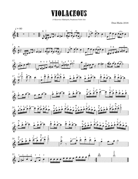 Violaceous A Mysterioso Hiphopish Purplicious Violin Solo Page 2