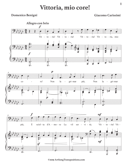 Vittoria Mio Core Transposed To G Flat Major Bass Clef Page 2