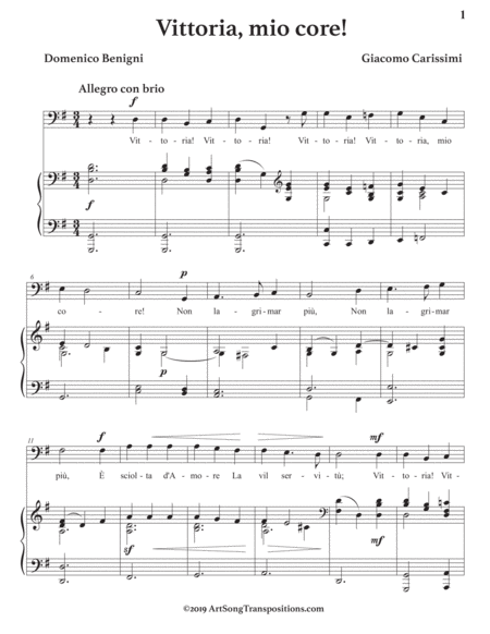 Vittoria Mio Core Transposed To G Major Bass Clef Page 2