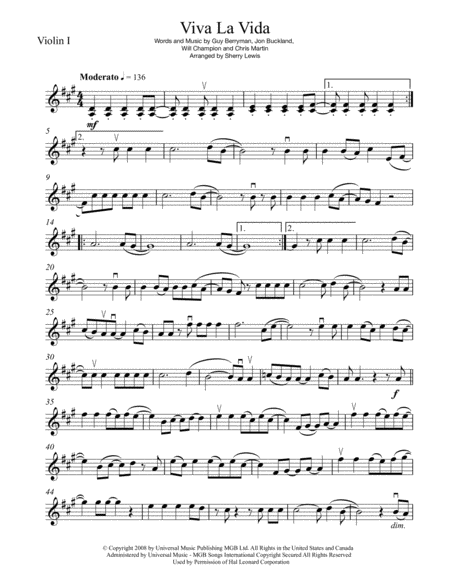 Viva La Vida String Duo For String Duo Page 2