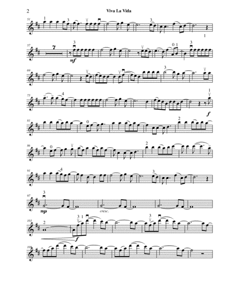 Viva La Vida Violin Page 2