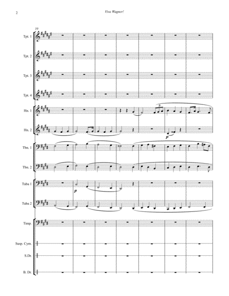 Viva Wagner For 10 Part Brass Choir Timpani And Percussion Page 2