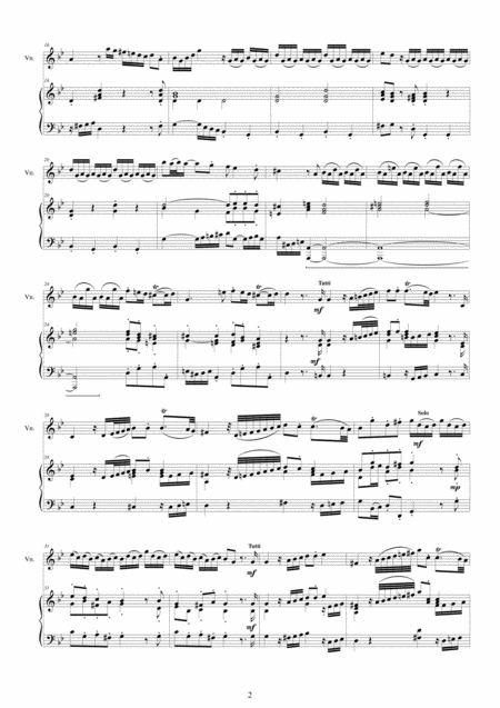 Vivaldi Concerto In G Minor Rv 324 Op 6 No 1 For Violin And Piano Page 2