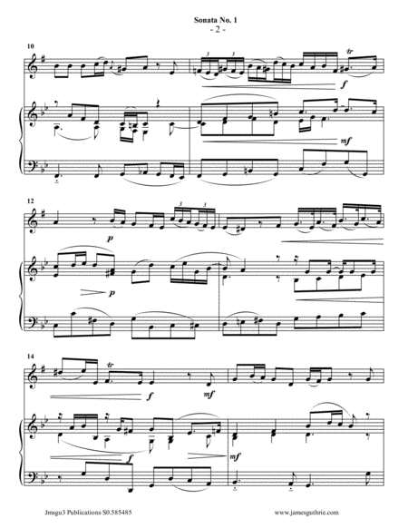 Vivaldi Sonata No 1 For Alto Clarinet Piano Page 2