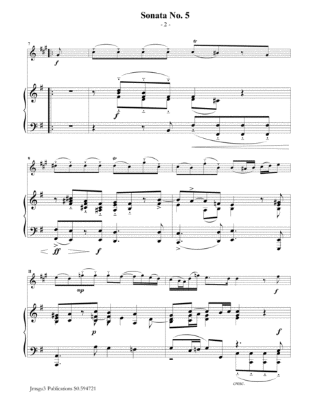 Vivaldi Sonata No 5 For Soprano Sax Piano Page 2