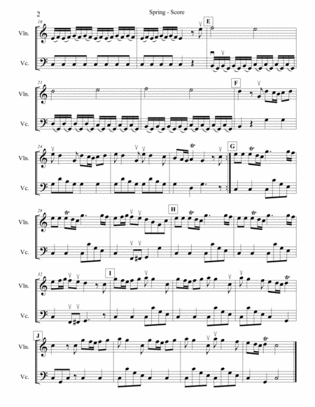 Vivaldi Spring Allegro Mod From The Four Seasons For Violin And Cello Page 2