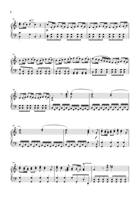 Vivaldi The Four Seasons Spring 1st Mov Advanced Intermediate Piano Page 2