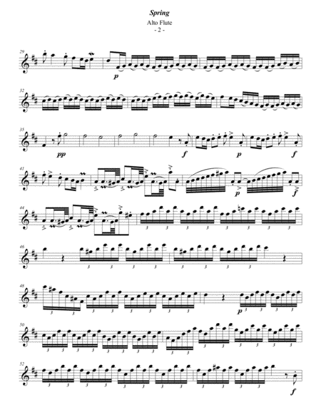 Vivaldi The Four Seasons Spring For Solo Alto Flute Page 2