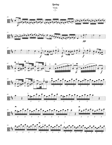 Vivaldi The Four Seasons Spring For Solo Viola Page 2