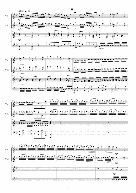 Vivaldi Violin Concerto No 2 In G Minor Rv 578 Op 3 For Two Violins And Piano Page 2