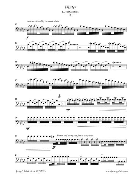 Vivaldi Winter From The Four Seasons For Euphonium Piano Page 2