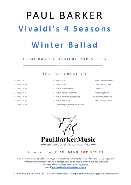 Vivaldis 4 Seasons Winter Ballad Flexi Band Score And Parts Page 2