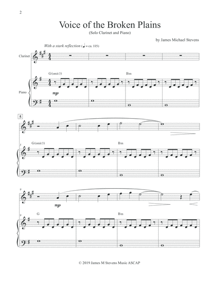 Voice Of The Broken Plains Clarinet Piano Page 2