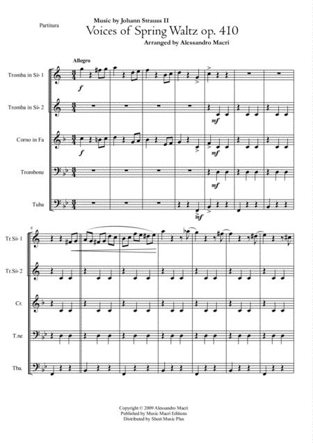 Voices Of Spring Waltz Op 410 By J Strauss Ii Page 2