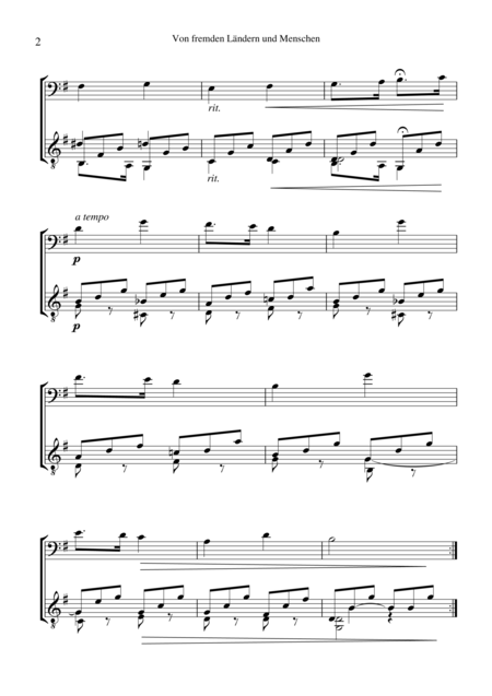 Von Fremden Landern Far Away Places For Cello And Guitar Page 2