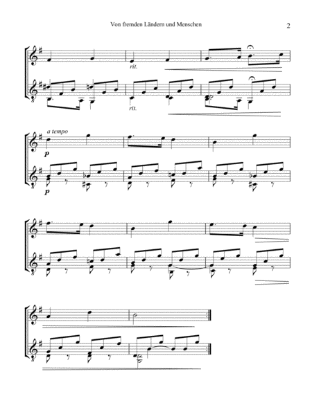 Von Fremden Landern Far Away Places For Violin Or Flute And Guitar Page 2